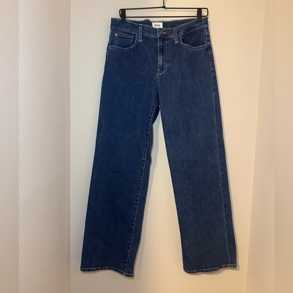 Hudson Jeans Women's Dark Blue Wide Leg Flare Jeans